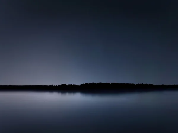 Ночное размышление, вечер Голубой Спокойствия — стоковое фото