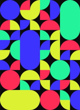 Arkaplan soyut geometrik düz tasarım biçimi