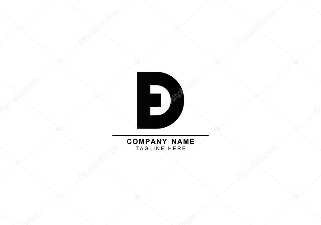 D DD ED or DE minimal logo