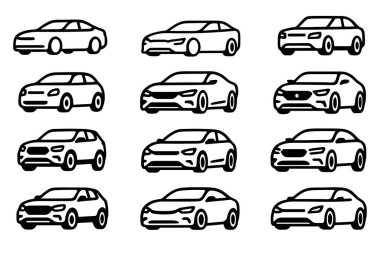 araba simgesi vektör illüstrasyonu