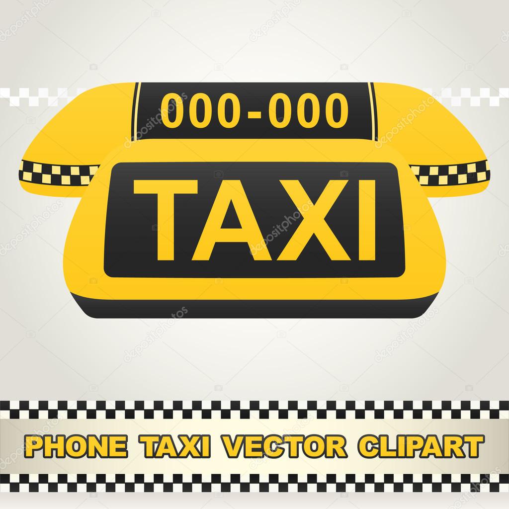 Taxi Phone Vector Clipart