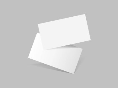 Gerçekçi boş kartvizit modelleme vektör çizimi