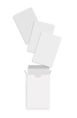 Kart kutusu maketi, poker destesinin boş kartları. Bahis tasarımı, kumarhane reklamları, kumar işleri ve oyun kartları için şablon.