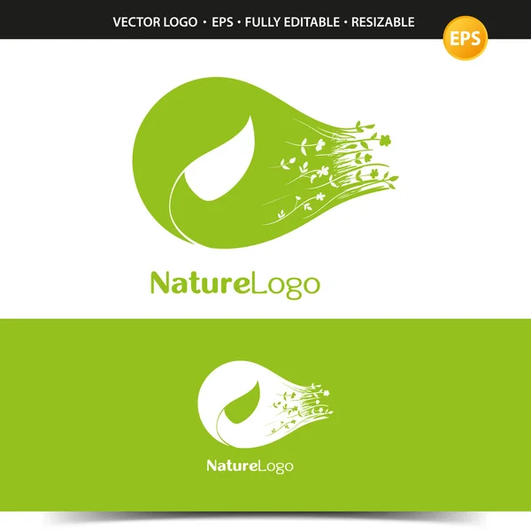 Logotipo para cosmética natural, tratamientos de spa, protección del medio ambiente y más — Vector de stock