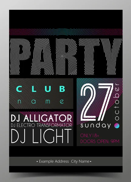 Party Flyer. Nightclub Flyer. — Stock Vector