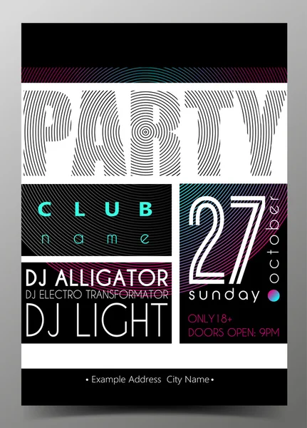 Party Flyer. Nightclub Flyer. — Stock Vector