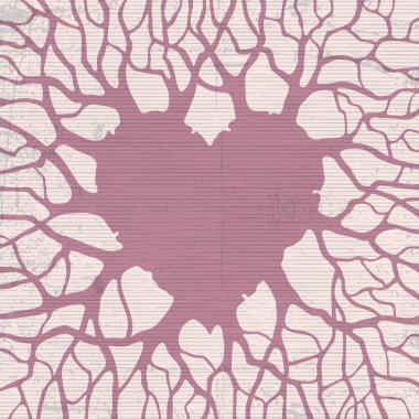 Heart with veins and capillaries. clipart