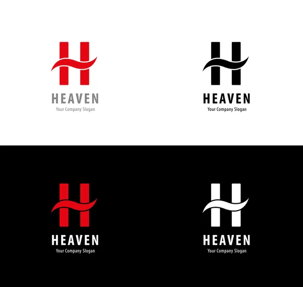 Logotipo en forma de letra H — Vector de stock