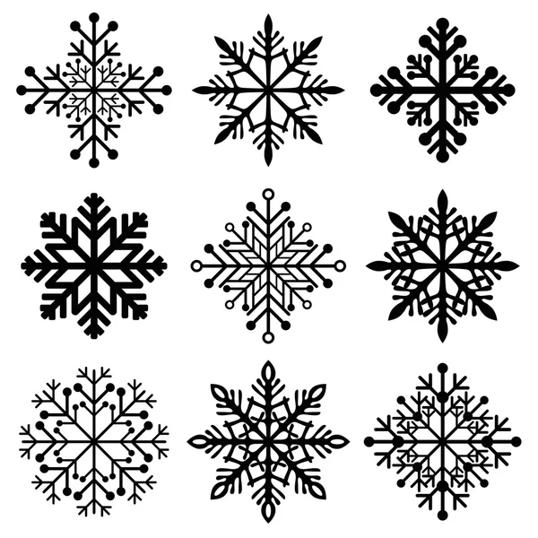 Vinter jul snöflingor — Stock vektor