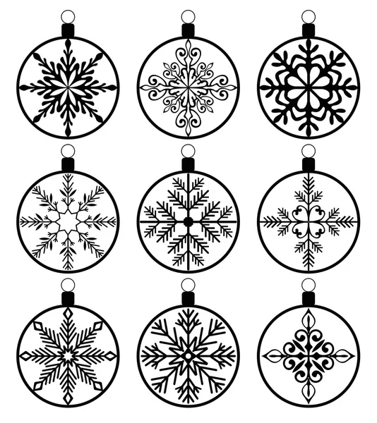 Navidad decoraciones vector bolas — Archivo Imágenes Vectoriales
