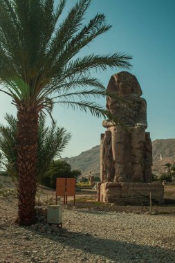 Memnon Heykeli, Amenhotep III 'ü temsil eden iki anıtsal heykeldir (MÖ 1386-1353).) 