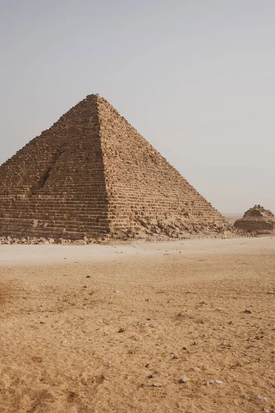 Giza Piramit Kompleksi Ayrıca Giza Necropolis Olarak Bilinir Mısır Başkenti — Stok fotoğraf