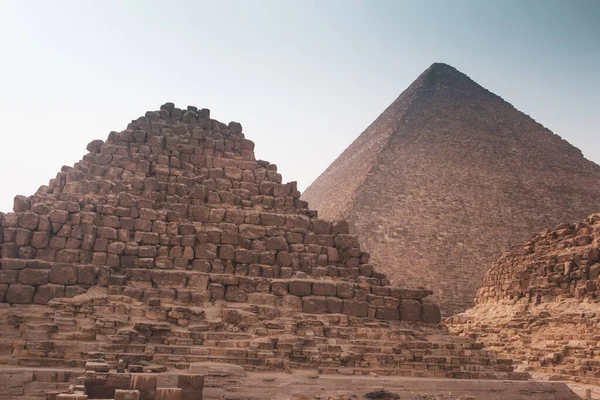 Kompleks Piramid Gizie Zwany Także Nekropolią Gizie Jest Miejscem Płaskowyżu — Zdjęcie stockowe