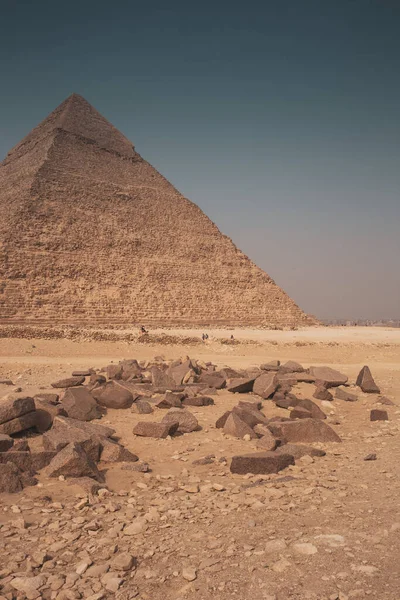 Giza Piramit Kompleksi Ayrıca Giza Necropolis Olarak Bilinir Mısır Başkenti — Stok fotoğraf