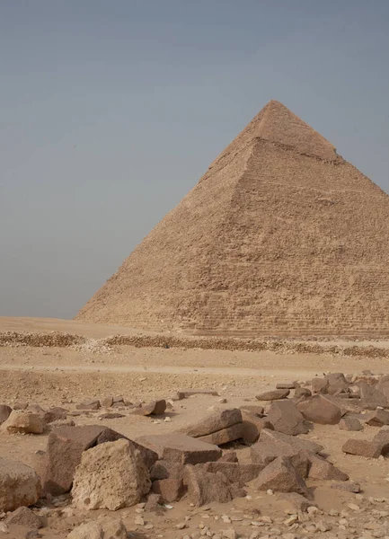 Giza Piramit Kompleksi Ayrıca Giza Necropolis Olarak Bilinir Mısır Başkenti — Stok fotoğraf