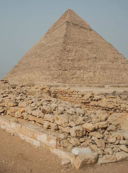 Giza Piramit Kompleksi Ayrıca Giza Necropolis Olarak Bilinir Mısır Başkenti — Stok fotoğraf