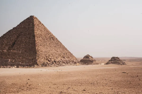 Giza Piramit Kompleksi Ayrıca Giza Necropolis Olarak Bilinir Mısır Başkenti — Stok fotoğraf