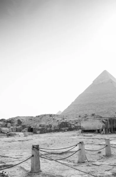 Het Piramidecomplex Van Gizeh Ook Wel Gizeh Necropolis Genoemd Locatie — Stockfoto