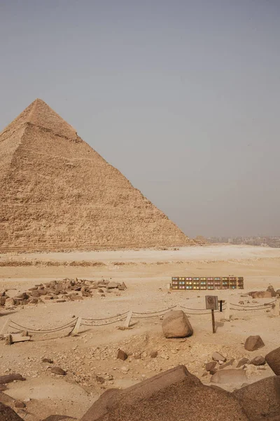 Der Pyramidenkomplex Von Gizeh Auch Nekropole Von Gizeh Genannt Befindet — Stockfoto
