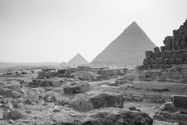 Пірамідний Комплекс Гіза Англ Giza Pyramid Complex Також Відомий Некрополь — стокове фото