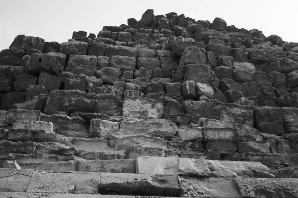 Giza Piramit Kompleksi Ayrıca Giza Necropolis Olarak Bilinir Mısır Başkenti — Stok fotoğraf