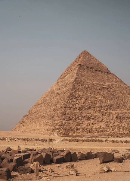 Giza Piramit Kompleksi Ayrıca Giza Necropolis Olarak Bilinir Mısır Başkenti — Stok fotoğraf