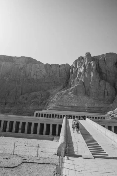 Bårhuset Tempel Hatshepsut Bårhuset Tempel Antikens Egypten Ligger Övre Egypten — Stockfoto