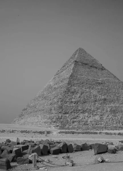 Giza Piramit Kompleksi Ayrıca Giza Necropolis Olarak Bilinir Mısır Başkenti — Stok fotoğraf