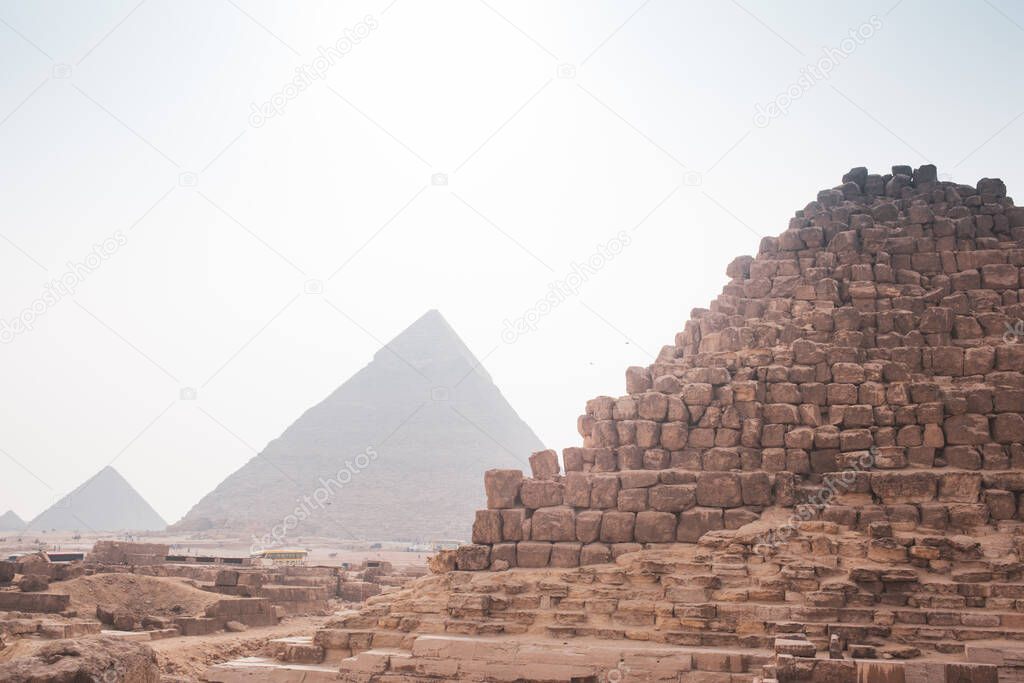 The Giza Pyramid Complex, also called the Giza Necropolis, is the site on the Giza Plateau in Greater Cairo, Egypt