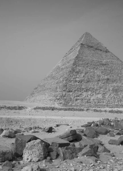 Giza Piramit Kompleksi Ayrıca Giza Necropolis Olarak Bilinir Mısır Başkenti — Stok fotoğraf