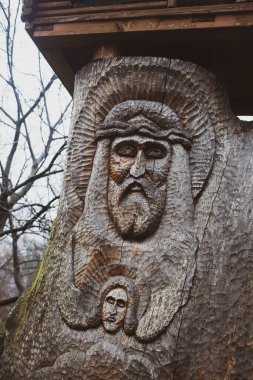 Ahşap işçiliği, oyma, Karpatlar, Ukrayna, sanat