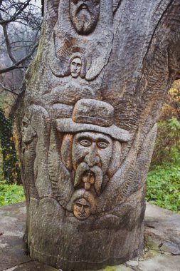 Ahşap işçiliği, oyma, Karpatlar, Ukrayna, sanat