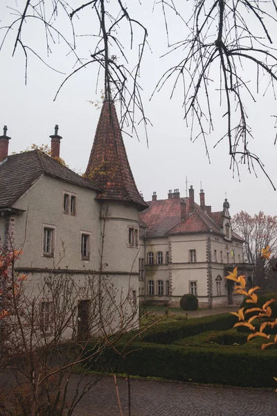 Amazing Architectural Sights Western Ukraine Fairy Tale Shenborn Palace — Stock Photo, Image