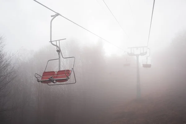 Téléphérique Dans Les Carpates Ukraine — Photo