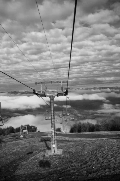 Teleférico Las Montañas Cárpatas Ucrania — Foto de Stock