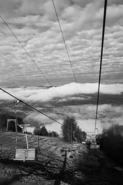 Cable Car Carpathian Mountains Ukraine — Stock Photo, Image