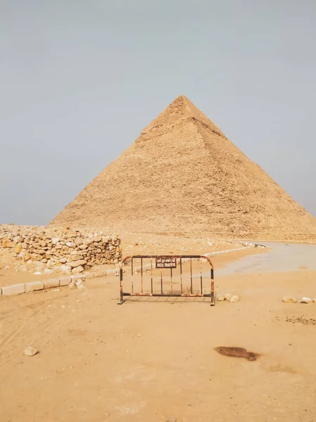 Giza Piramit Kompleksi Ayrıca Giza Necropolis Olarak Bilinir Mısır Başkenti — Stok fotoğraf