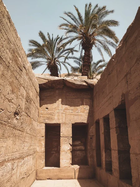 Complejo Templos Karnak Comúnmente Conocido Como Karnak Comprende Una Vasta — Foto de Stock