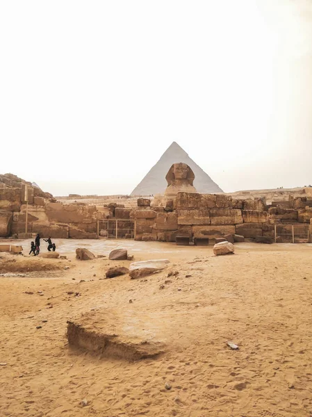 Het Piramidecomplex Van Gizeh Ook Wel Gizeh Necropolis Genoemd Locatie — Stockfoto