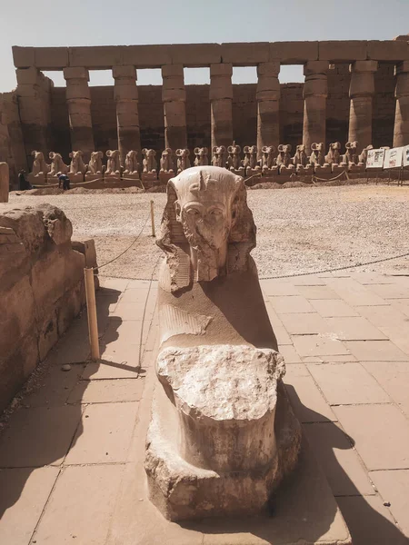 Complexo Templo Karnak Vulgarmente Conhecido Como Karnak Compreende Uma Vasta — Fotografia de Stock