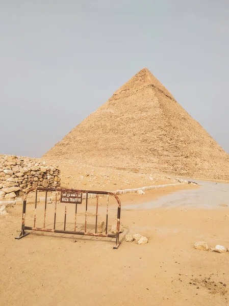 Giza Piramit Kompleksi Ayrıca Giza Necropolis Olarak Bilinir Mısır Başkenti — Stok fotoğraf