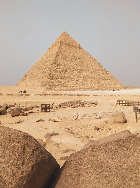 Πυραμίδα Της Γκίζας Γνωστή Και Νεκρόπολη Της Γκίζας Βρίσκεται Στο — Φωτογραφία Αρχείου
