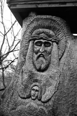 Ahşap işçiliği, oyma, Karpatlar, Ukrayna, sanat