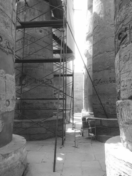 Karnak Tapınağı Kompleksi Genellikle Karnak Olarak Bilinen Mısır Daki Çürümüş — Stok fotoğraf
