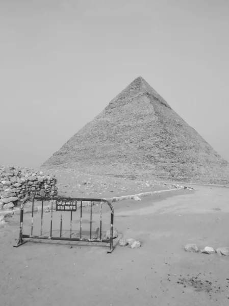 Giza Piramit Kompleksi Ayrıca Giza Necropolis Olarak Bilinir Mısır Başkenti — Stok fotoğraf