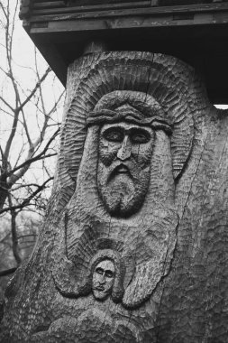 Ahşap işçiliği, oyma, Karpatlar, Ukrayna, sanat