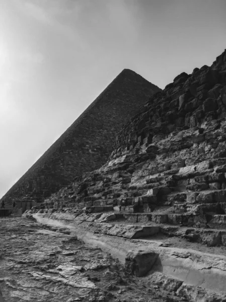 Complejo Piramidal Giza También Llamado Necrópolis Giza Sitio Meseta Giza — Foto de Stock