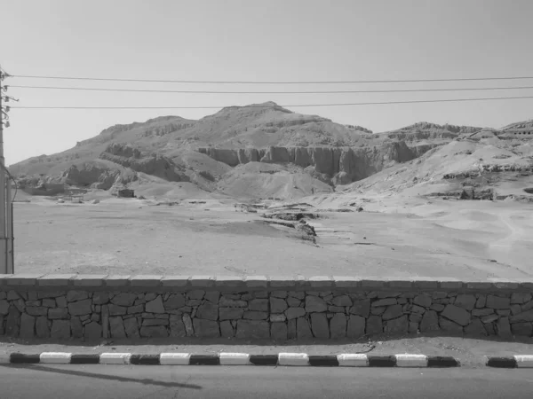 Vista Carretera Desierto Egipto — Foto de Stock