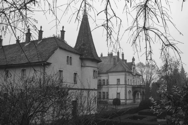 Increíbles Vistas Arquitectónicas Del Oeste Ucrania Cuento Hadas Shenborn Palace — Foto de Stock