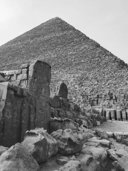 Giza Piramit Kompleksi Ayrıca Giza Necropolis Olarak Bilinir Mısır Başkenti — Stok fotoğraf